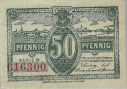 50 PFENNIG 1922 MECKLENBURG-SCHWERIN Mecklenburg-Schwerin DEUTSCHLAND #PF986 - [11] Local Banknote Issues