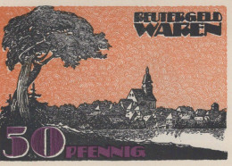 50 PFENNIG 1921 Stadt WAREN Mecklenburg-Schwerin UNC DEUTSCHLAND Notgeld #PI574 - Lokale Ausgaben