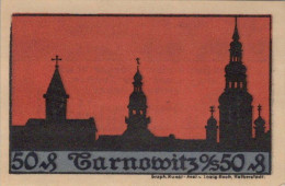 50 PFENNIG 1921 Stadt TARNOWITZ Oberen Silesia DEUTSCHLAND Notgeld #PF718 - [11] Lokale Uitgaven