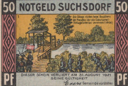 50 PFENNIG 1921 Stadt SUCHSDORF Schleswig-Holstein DEUTSCHLAND Notgeld #PF992 - [11] Local Banknote Issues