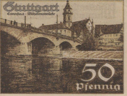 50 PFENNIG 1921 Stadt STUTTGART Württemberg UNC DEUTSCHLAND Notgeld #PC443 - Lokale Ausgaben