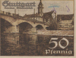 50 PFENNIG 1921 Stadt STUTTGART Württemberg UNC DEUTSCHLAND Notgeld #PC444 - Lokale Ausgaben