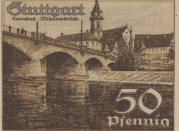 50 PFENNIG 1921 Stadt STUTTGART Württemberg UNC DEUTSCHLAND Notgeld #PC441 - [11] Local Banknote Issues