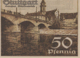 50 PFENNIG 1921 Stadt STUTTGART Württemberg UNC DEUTSCHLAND Notgeld #PC440 - Lokale Ausgaben
