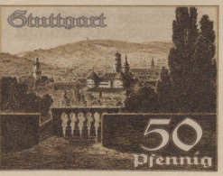 50 PFENNIG 1921 Stadt STUTTGART Württemberg UNC DEUTSCHLAND Notgeld #PC438 - [11] Lokale Uitgaven