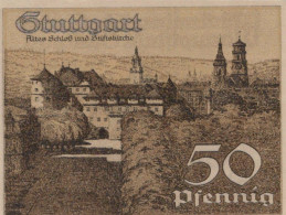 50 PFENNIG 1921 Stadt STUTTGART Württemberg UNC DEUTSCHLAND Notgeld #PC431 - Lokale Ausgaben