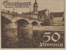 50 PFENNIG 1921 Stadt STUTTGART Württemberg UNC DEUTSCHLAND Notgeld #PC429 - [11] Emissioni Locali
