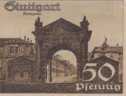 50 PFENNIG 1921 Stadt STUTTGART Württemberg UNC DEUTSCHLAND Notgeld #PC428 - [11] Emissioni Locali