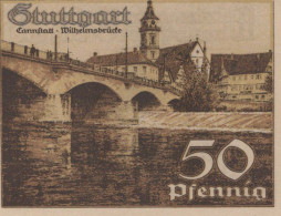 50 PFENNIG 1921 Stadt STUTTGART Württemberg UNC DEUTSCHLAND Notgeld #PC423 - [11] Lokale Uitgaven