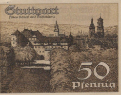 50 PFENNIG 1921 Stadt STUTTGART Württemberg UNC DEUTSCHLAND Notgeld #PC426 - [11] Emissioni Locali