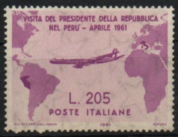 ITALIA REPUBBLICA - 1961 GRONCHI ROSA 205 Lire Rosa-lilla,gomma Ingiallita. Certificata. - 1961-70: Mint/hinged