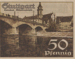 50 PFENNIG 1921 Stadt STUTTGART Württemberg UNC DEUTSCHLAND Notgeld #PC422 - [11] Emisiones Locales