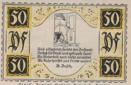50 PFENNIG 1921 Stadt STOLZENAU Hanover DEUTSCHLAND Notgeld Banknote #PJ087 - [11] Emissions Locales