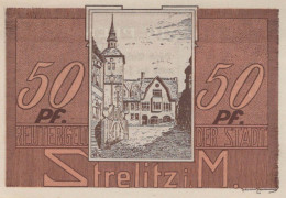 50 PFENNIG 1921 Stadt STRELITZ Mecklenburg-Strelitz UNC DEUTSCHLAND #PI982 - Lokale Ausgaben
