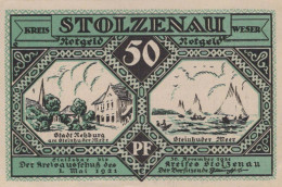 50 PFENNIG 1921 Stadt STOLZENAU Hanover DEUTSCHLAND Notgeld Banknote #PJ080 - [11] Emisiones Locales