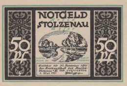 50 PFENNIG 1921 Stadt STOLZENAU Hanover DEUTSCHLAND Notgeld Banknote #PJ078 - [11] Lokale Uitgaven
