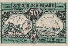 50 PFENNIG 1921 Stadt STOLZENAU Hanover DEUTSCHLAND Notgeld Banknote #PG207 - [11] Lokale Uitgaven