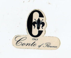 Italy Conte Of Florence Cm 6 X 7,5  ADESIVO STICKER  NEW ORIGINAL - Autocollants