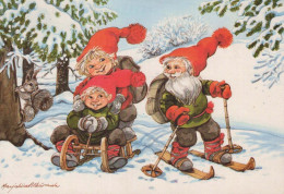 Buon Anno Natale GNOME Vintage Cartolina CPSM #PAW392.IT - New Year