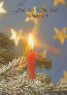 Buon Anno Natale CANDELA Vintage Cartolina CPSM #PAV544.IT - New Year