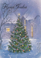 Buon Anno Natale CANDELA Vintage Cartolina CPSM #PAV176.IT - New Year