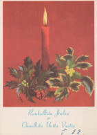 Buon Anno Natale CANDELA Vintage Cartolina CPSM #PAV361.IT - New Year