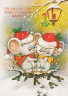 Buon Anno Natale MOUSE Vintage Cartolina CPSM #PAU972.IT - New Year