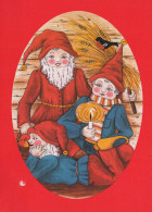 Buon Anno Natale GNOME Vintage Cartolina CPSM #PAU233.IT - New Year