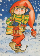 Buon Anno Natale BAMBINO Vintage Cartolina CPSM #PAU167.IT - New Year