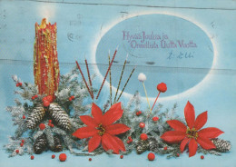 Buon Anno Natale CANDELA Vintage Cartolina CPSM #PAT607.IT - New Year