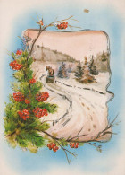 Buon Anno Natale CAVALLO Vintage Cartolina CPSM #PAS983.IT - New Year