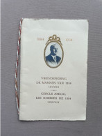 MENU - 1884 -1934 - VRIENDENKRING DE MANNEN VAN 1884 - LEUVEN - 22,5 X 15 Cm. - Menus