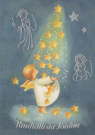 ANGELO Buon Anno Natale Vintage Cartolina CPSM #PAJ175.IT - Angeles