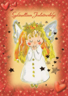 ANGELO Buon Anno Natale Vintage Cartolina CPSM #PAJ366.IT - Angels