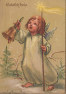 ANGELO Buon Anno Natale Vintage Cartolina CPSM #PAH981.IT - Engel