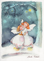ANGELO Buon Anno Natale Vintage Cartolina CPSM #PAH228.IT - Engel