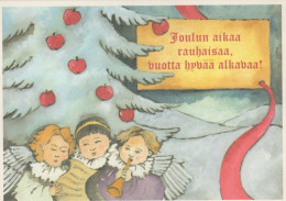 ANGELO Buon Anno Natale Vintage Cartolina CPSM #PAH165.IT - Engelen