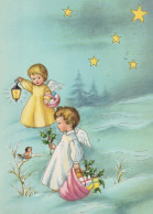 ANGELO Buon Anno Natale Vintage Cartolina CPSM #PAH486.IT - Engelen