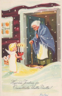 ANGELO Buon Anno Natale Vintage Cartolina CPSMPF #PAG787.IT - Anges