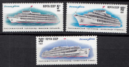 Russia - Soviet Union 1987 Mi.5714-16 Inland Passenger Ships, Set  (83027 - Ships