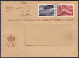Liechtenstein 1959 NN-Brief FDC Nach Zumikon Mi. 381+384  (23041 - Altri & Non Classificati