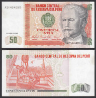 Peru 50 Intis Banknoten 1985 Pick 130 XF (2)    (24633 - Altri – America