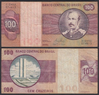 Brasilien - Brazil 100 Cruzados Banknote (1974) Pick 195 Aa F (4) Sig.18 - Altri – America