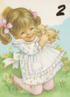 HAPPY BIRTHDAY 2 Year Old GIRL CHILDREN Vintage Postal CPSM #PBT834.GB - Verjaardag