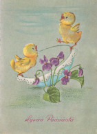 EASTER CHICKEN EGG Vintage Postcard CPSM #PBO698.GB - Easter