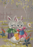 EASTER RABBIT EGG Vintage Postcard CPSM #PBO511.GB - Easter