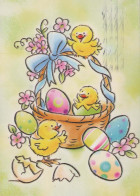 EASTER CHICKEN EGG Vintage Postcard CPSM #PBO574.GB - Easter