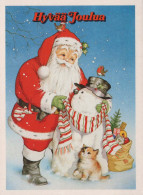 SANTA CLAUS Happy New Year Christmas Vintage Postcard CPSM #PBO065.GB - Kerstman