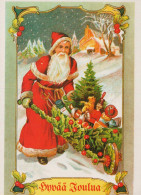SANTA CLAUS Happy New Year Christmas Vintage Postcard CPSM #PBL527.GB - Kerstman