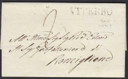 ITALIEN Brief 1837 VITERBO L1 Nach Ronciglione Inhalt  (25590 - Sonstige - Europa
